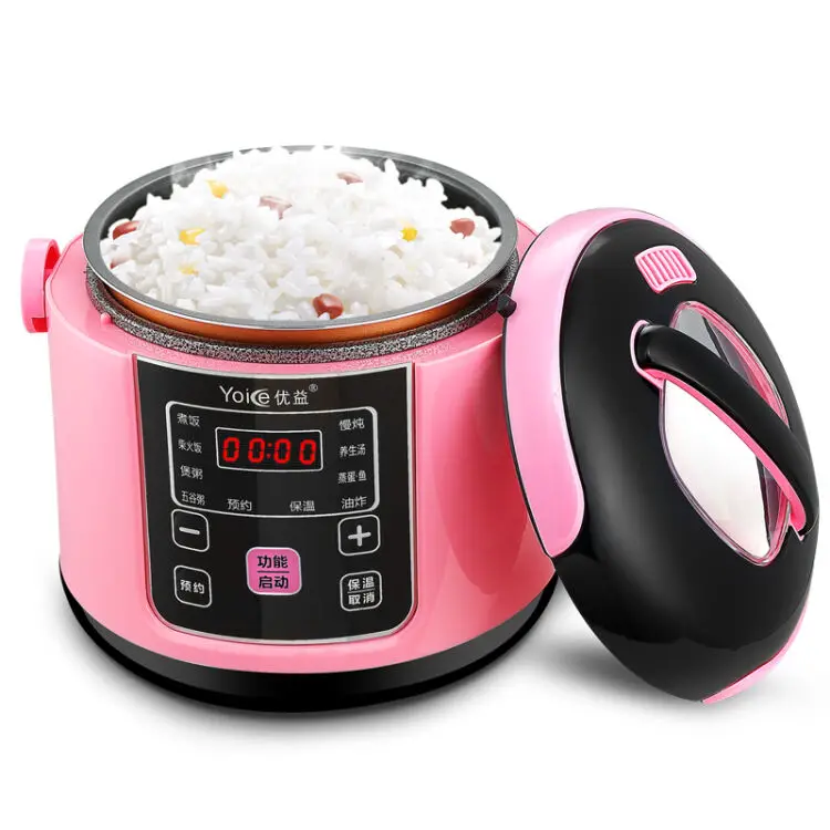 

2L intelligent Mini rice cooker 220V 350W multifunctional electric cookers timing Pink Y072034