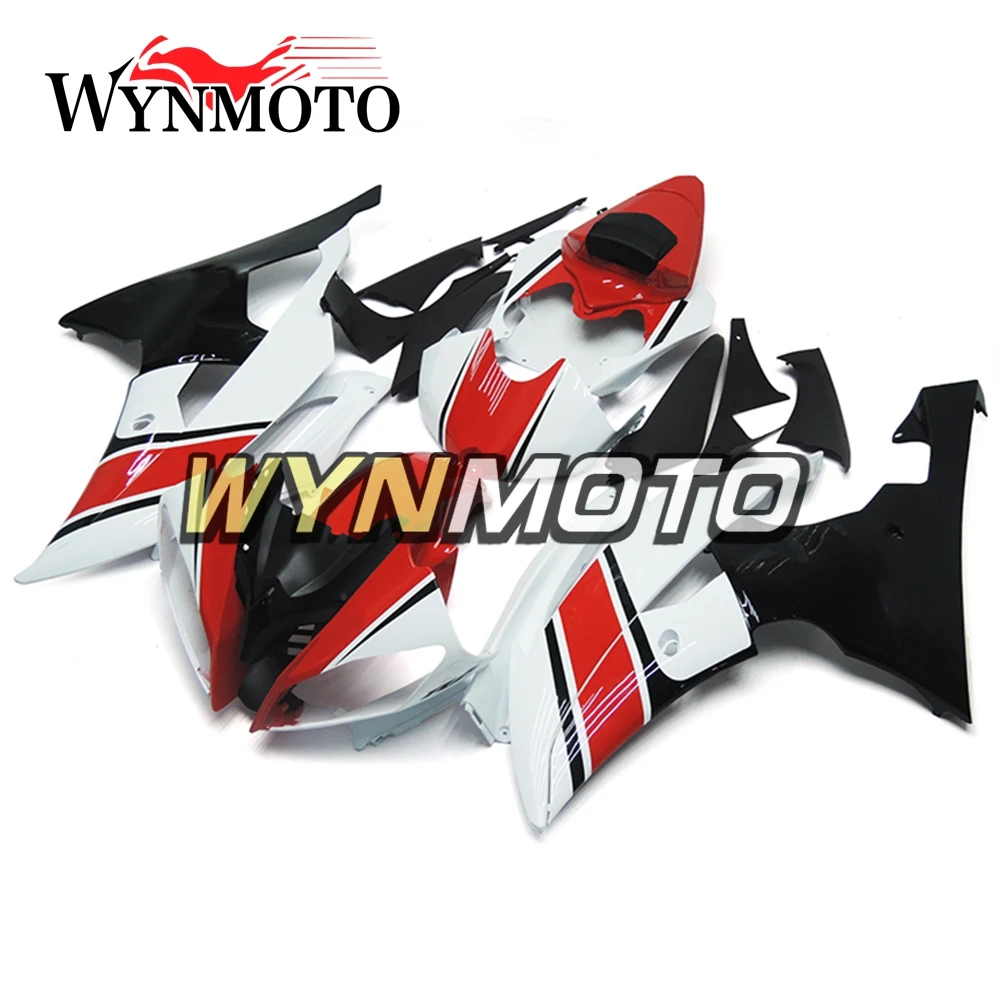 

Complete Fairings Kit For Yamaha R6 2008-2016 08-16 Year Injection ABS Plastics Cowlings White Pearl Red Hulls Fittings Bodywork