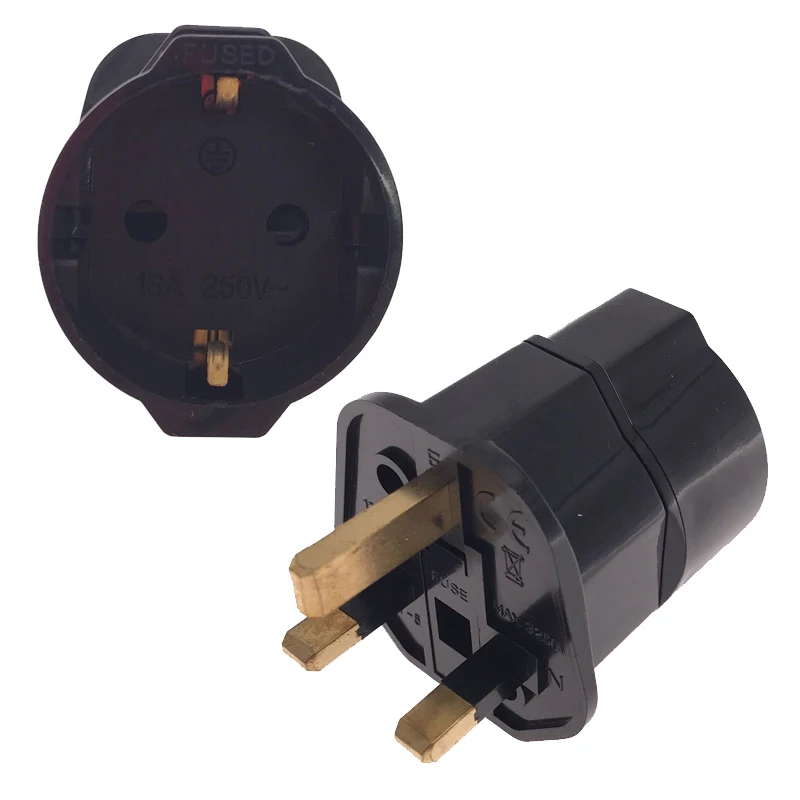 10pcs German to UK England Britain Singapore Electrical socket Travel