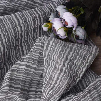 

DIY fabric Ramie and Cotton Stripe in Spring and Summer tissus top grade one-piece dress clothing material