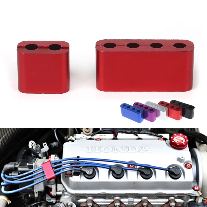 

3pcs JDM SPW Password Car Spark Plug Electrical Wire Clamp Separator Line Ignition Cable Clip Auto Decoration