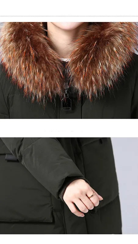  2019 Winter New Down Jacket Brand Women's Winter Jackets Big Fur Collar Ladies Down Jacket Thick Warm Winter Woman COats M-2XL  (20)
