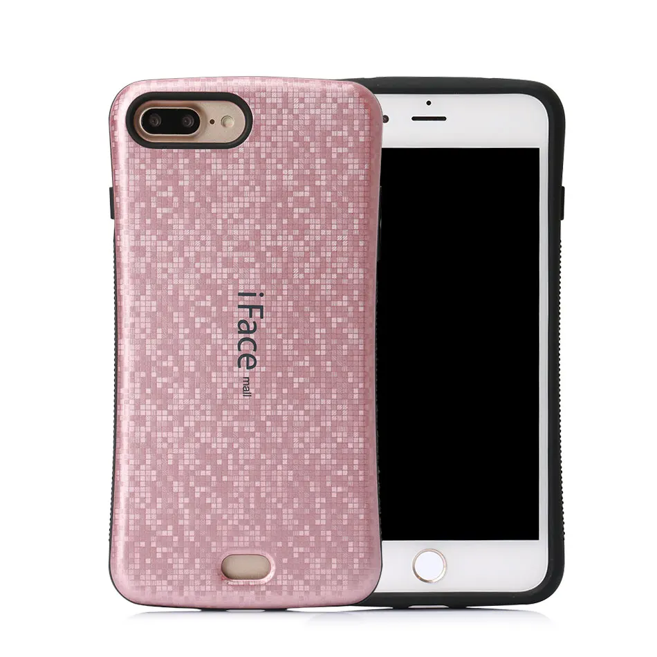 

iFace Mall Shockproof Case for iPhone 8 / 8 Plus Back Cover Hybrid Tough Shield Full Protection Mosaic Design For iPhone7 7Plus