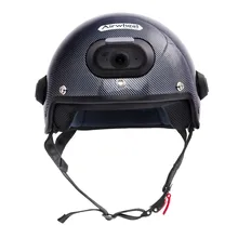 C6 Carbon Fiber Safe Helmet with WIFI Camera & Phone Answering, 2K Video Shooting with Free Mobile App Control & Waterproof IP54