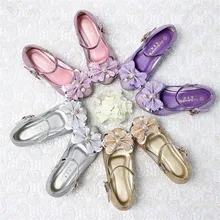 Заводская цена, детская блестящая обувь из искусственной кожи танцевальная обувь для девочек вечерние туфли с бантиком для принцессы на высоком каблуке 26-38, 116-5, 4 цвета, GZX02