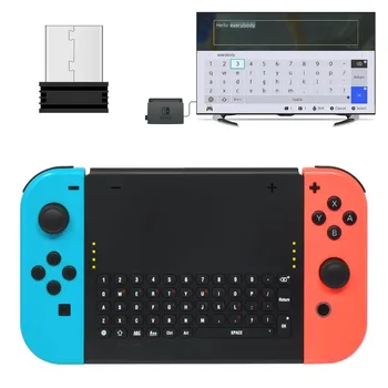 

2.4G USB Rechargable Remote Control Keypad Wireless Gamepad Chatpad Message Keyboard for Nintendo Switch NS NX Fingerboard