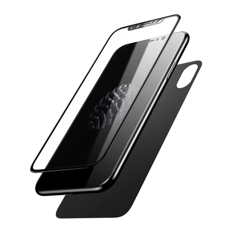 JGKK 2 шт./лот, 4D переднее и заднее закаленное стекло для iphone X, защита от взрыва, Защита экрана для iphone X 5,8 дюймов