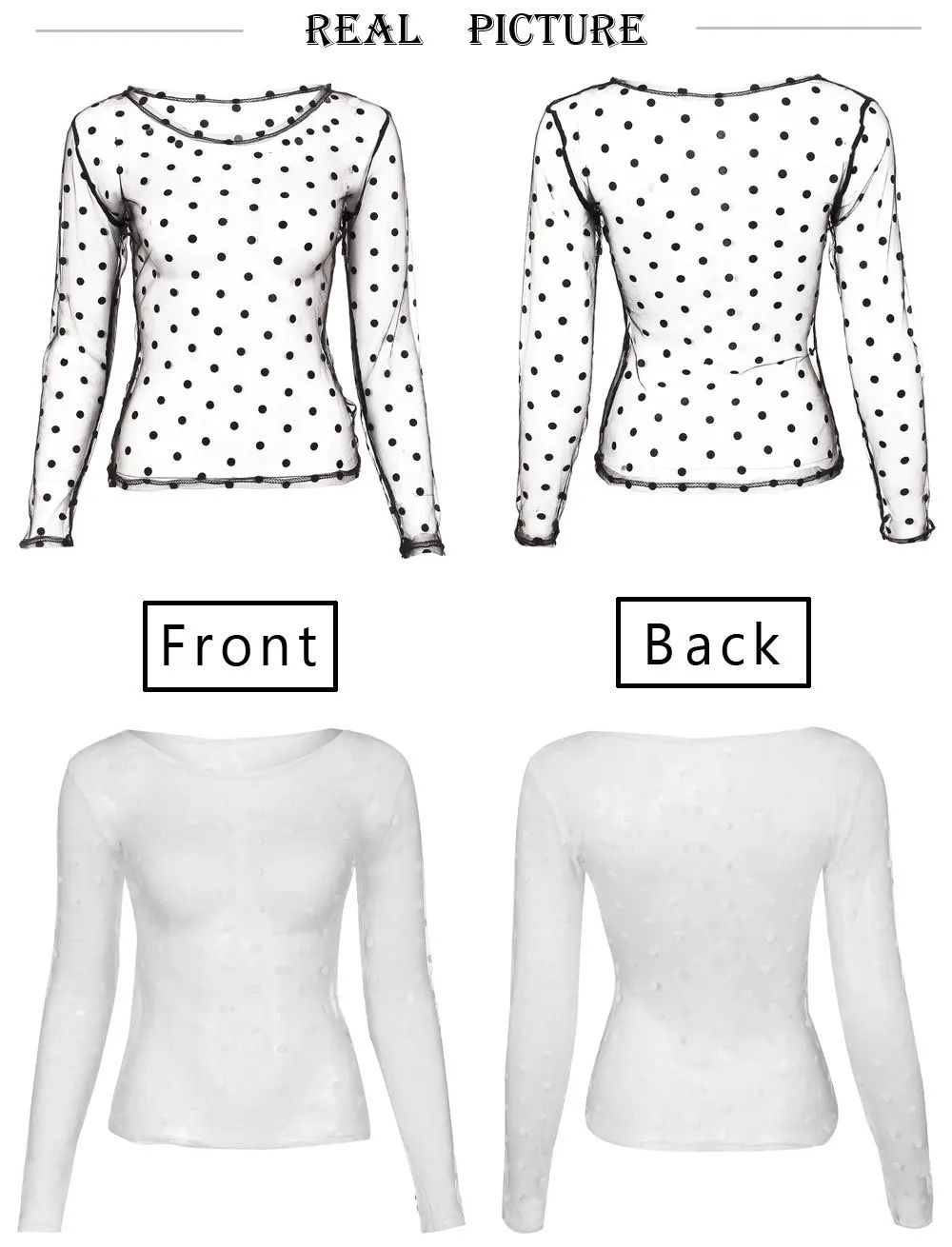 Hirigin Новые прозрачные блузки женские шифоновые сетчатые топы Модные прозрачные блузки в горошек женская одежда сексуальная одежда
