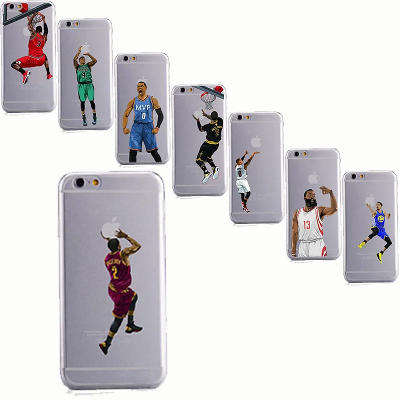 Баскетбольные Мультяшные Карри McGrady Kobe Bryant мягкие силиконовые чехлы для