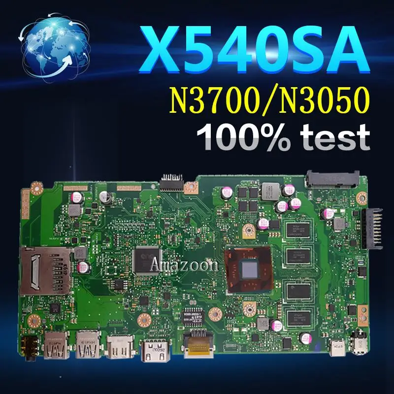 Amazoon X540SA Laptop motherboard for ASUS VivoBook X540SA X540S X540 F540S Test original mainboard 8G RAM N3700/N3050 CPU