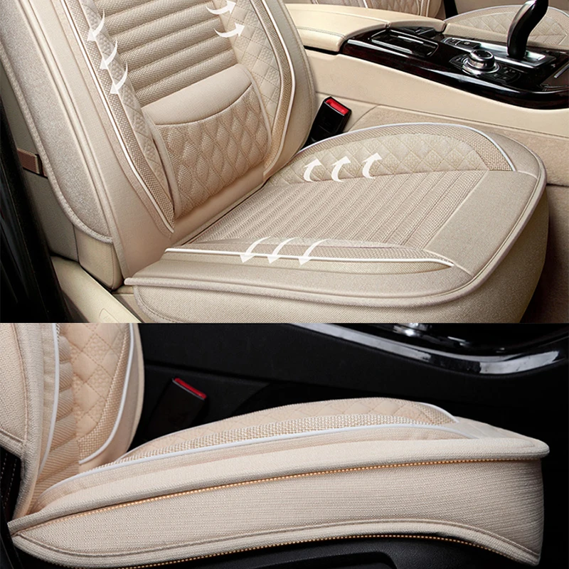 Высококачественный льняной чехол для автомобильных сидений honda accord 2003 2007 2018 civic crv