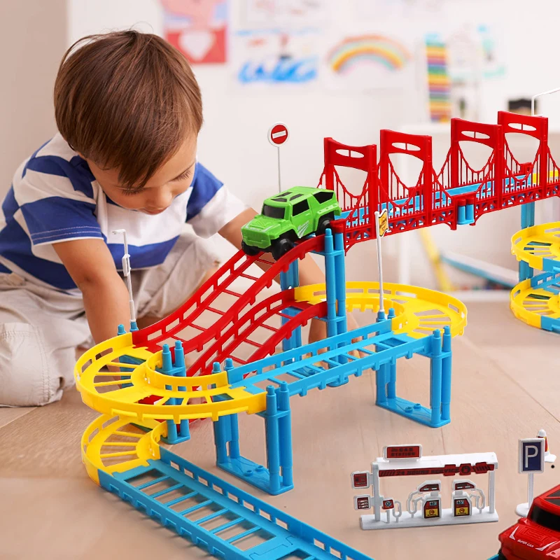 Railway Road Magic Truck Railroad Glowing tricks Track Luminous Racing Car circuit lumineux voiture enfant jouet