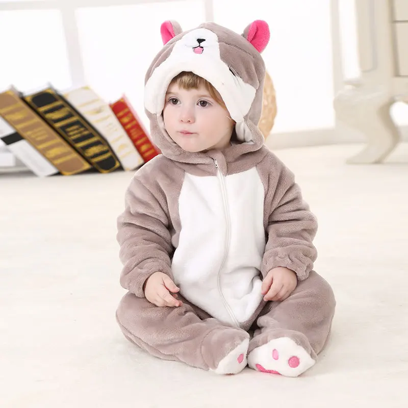 Baby Animal Cute Cat Kigurumi Pajamas Clothing Newborn Anime Infant Romper Onesies Cosplay Costume Outfit Hooded Kid Jumpsuit