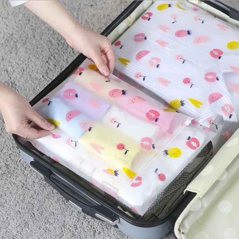 Multifunction Transparent Portable Travel Accessories Travel Luggage Storage For Clothes And Underwear Packing Organizer Set