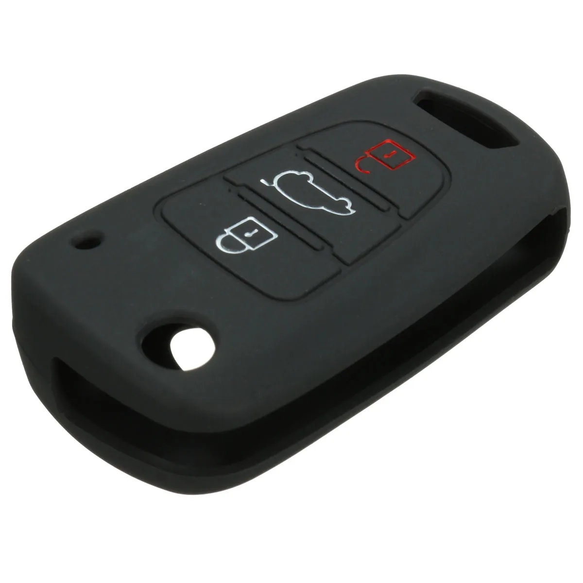 Black Silicone 3B Remote Flip Key Fob Case Cover For Kia Sportage Soul Optima