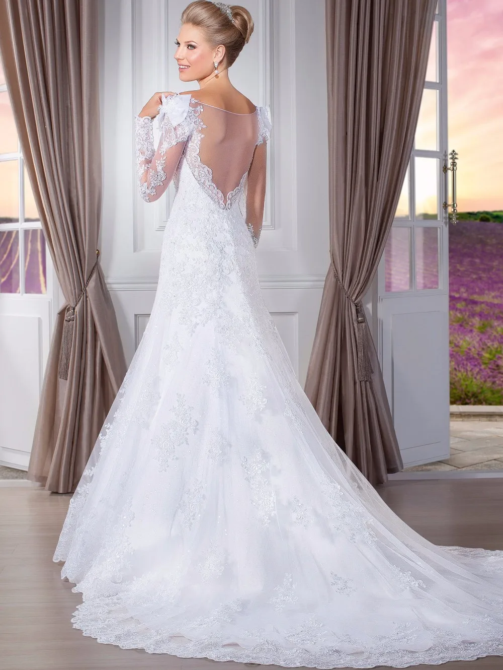 2017-New-1-A-Line-Brazil-Wedding-Dresses-ith-Remove-Long-Sleeves-Sheer-V-Neck-Backless (1)