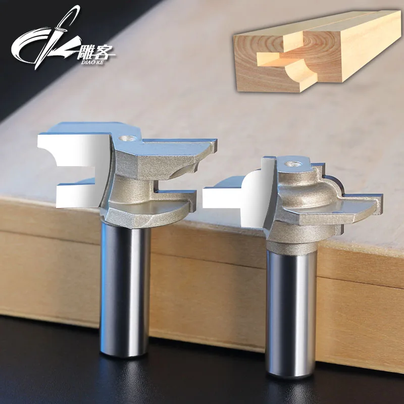 2pcs/set Tongue & Groove Bits Woodworking Router Bit 12.7mm shank Woodworking mortise and tenon