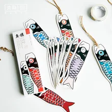 30 шт./упак. рыбы Флаг Закладка для книги Бумага Bookmarkers рекламных подарков Канцтовары книга Знаки для книги книга Знаки