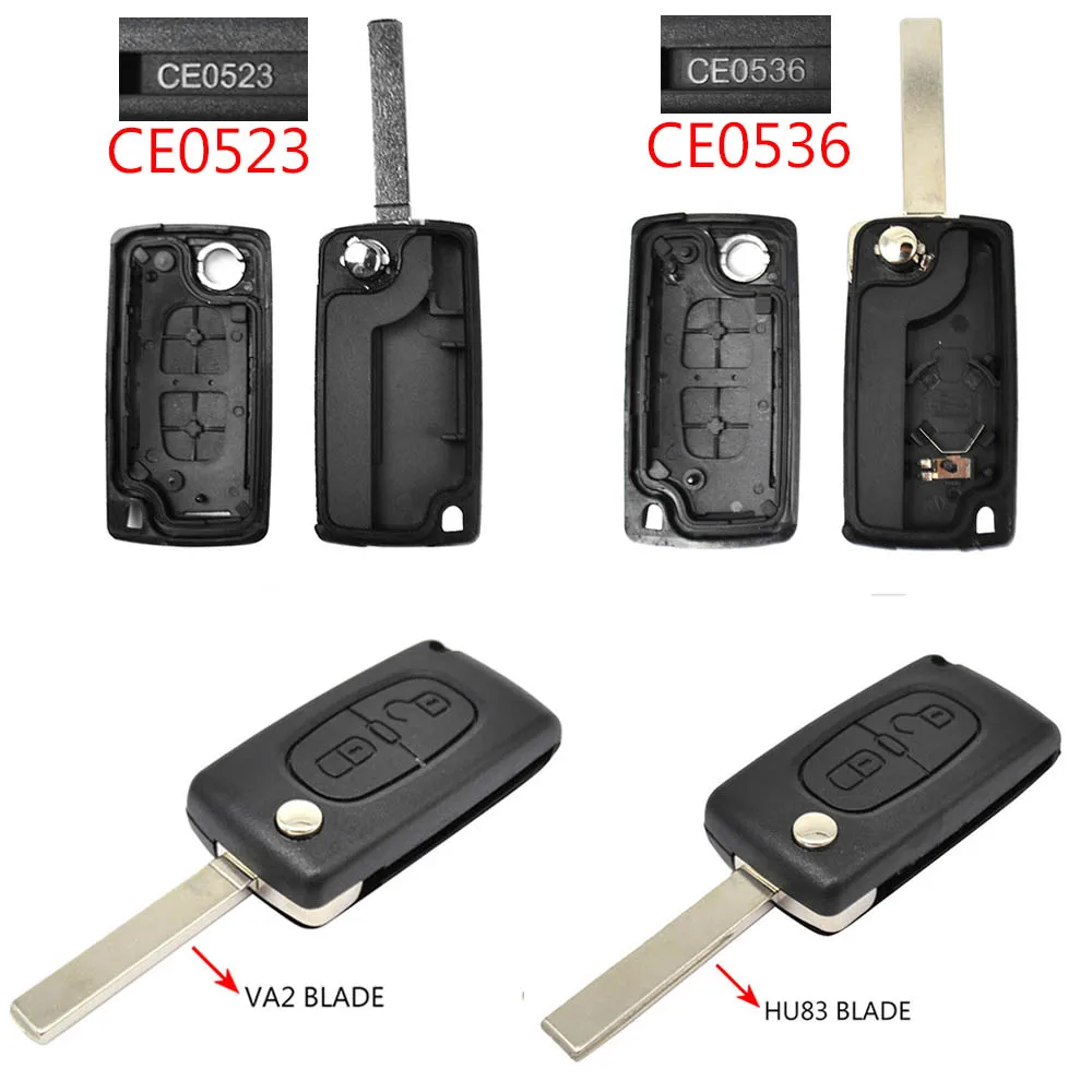 Для Peugeot 308 207 307 3008 5008 для Citroen C2 C3 C4 C5 C6 C8 Автомобильный ключ дистанционный флип