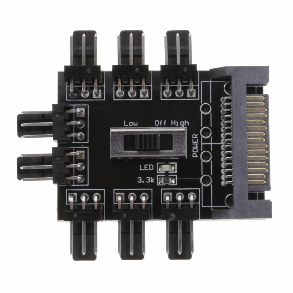 От 1 до 8 каналов концентратор 12 В поддержка 3/4 pin блок питания сплиттер адаптер ПК Вентилятор с светодиодный