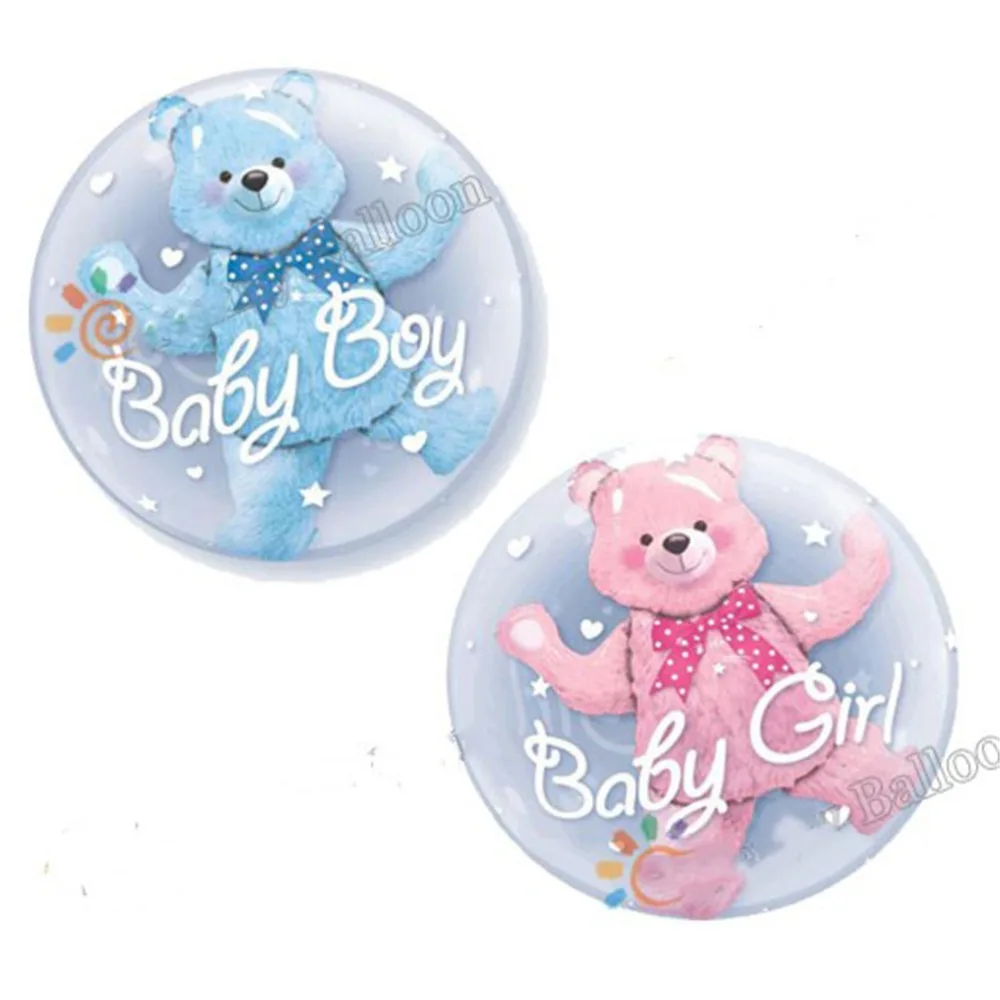 

100pcs 24 Inch 61CM Big Size Cute Bear Foil Balloons 50Pcs Baby Shower Supply Air Balls Party Decoration Kids Toys Wholesale