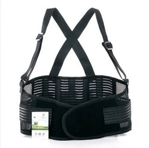 

Breathable Men Lumbar Support Suspenders Weight Lifting Belt Back Brace strap Work Safety