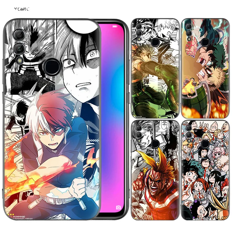 

Silicone Cover Case for Huawei Honor 10 9 Lite 8X 8C 8A Y6 Y7 Y9 7A Pro Prime 7C 2018 2019 V20 Boku No My Hero Academia Deku