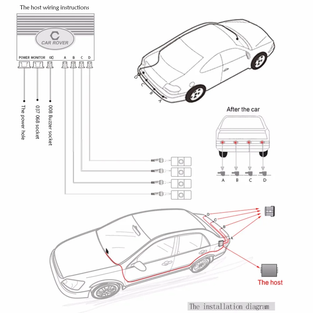 Автомобильный Ровер парковочный датчик с зуммером и специальный датчик демонтажа Партроник обратный резервный парковочный аппарат