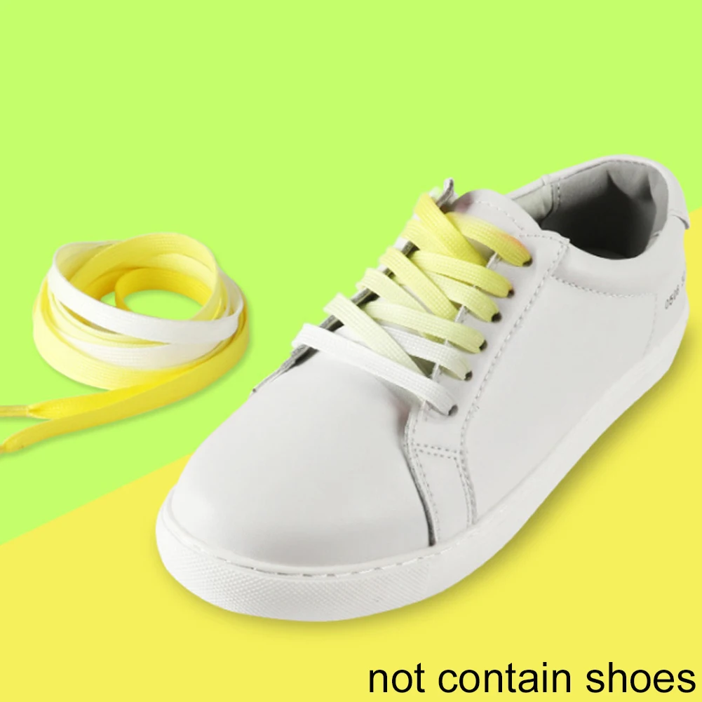 

Flat Durable RFID Blocking Gradient Ramp Shoelace Shoestring Rainbow