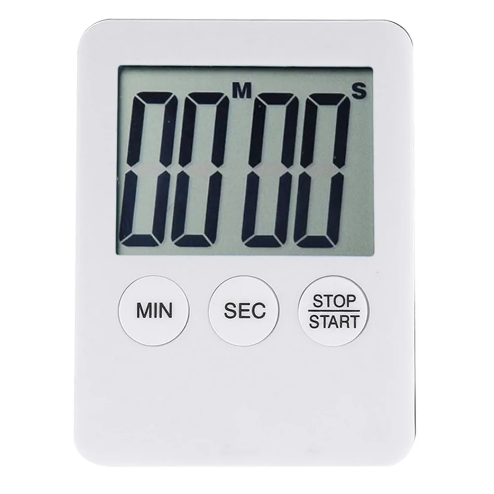 

Super Thin LCD Digital Screen Kitchen Timer 1pcs 5 Colors Magnet Clock Square Cooking Count Up Countdown Alarm Magnet Clock