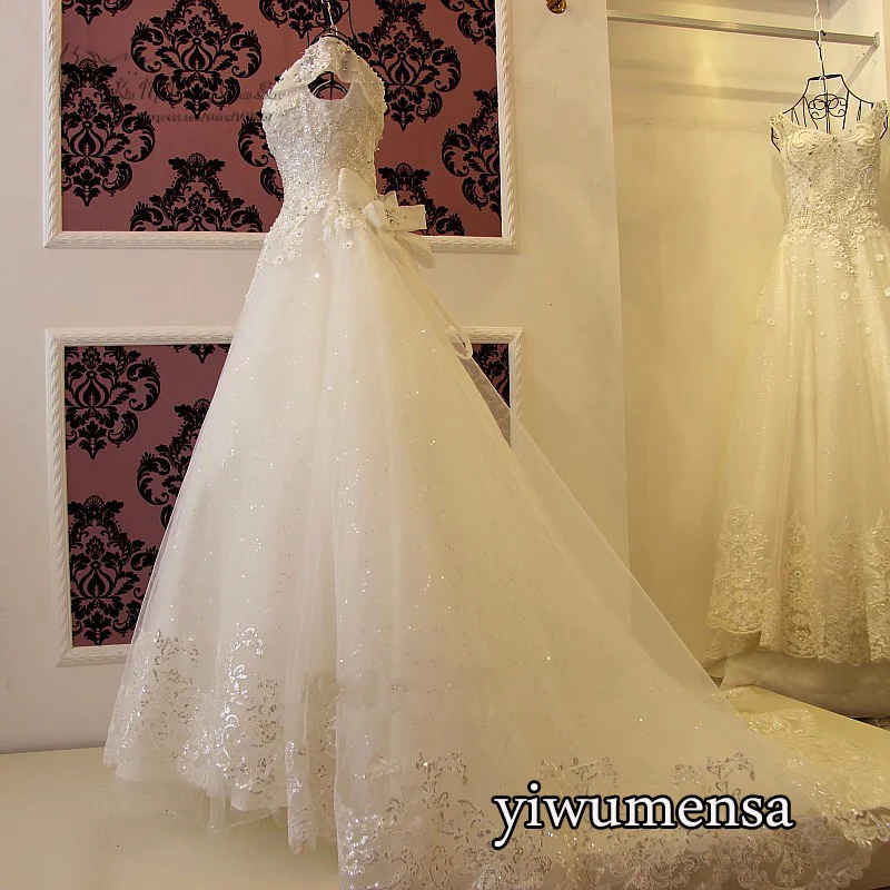 Лидер продаж; vestidos de novia; Свадебные платья принцессы; коллекция года; китайские свадебные платья; кружевное блестящее платье с бантом; большие размеры; свадебное платье