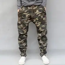 27-44 Горячая весна/осень Мужская Новая мода досуг черный большой ярдов камуфляж луч ноги Слаксы