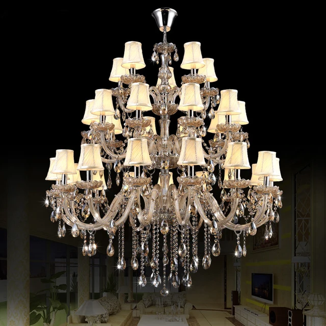 chrome chandelier with shades modern led chandelier lights indoor