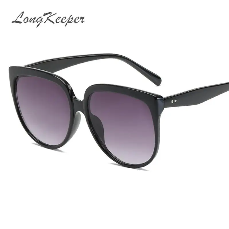 

LongKeeper New Brand Designer Cat Eye sunglasses Women Retro oversize Sun glasses Ladies Big Driving Goggles shades UV400
