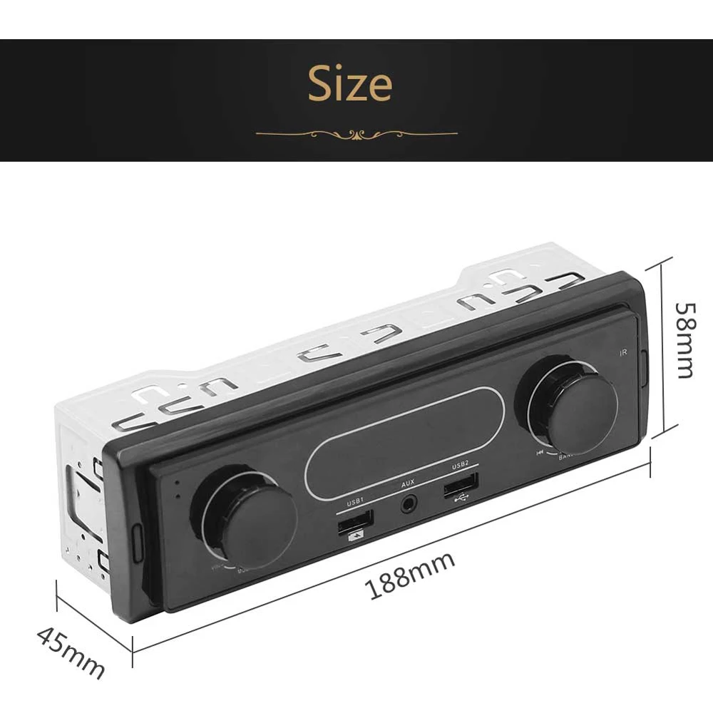 Автомобильное радио 1DIN In Dash MP3 мультимедийный плеер стерео Поддержка FM USB UDisk AUX IN