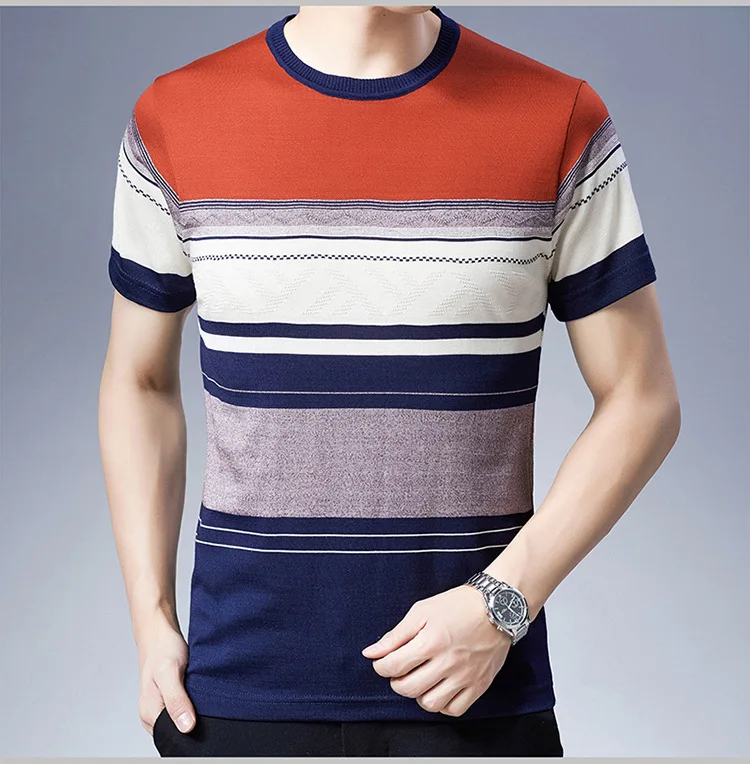 Летняя трикотажная полосатая рубашка поло с коротким рукавом мужская одежда модные рубашки поло футболки pol мужская одежда