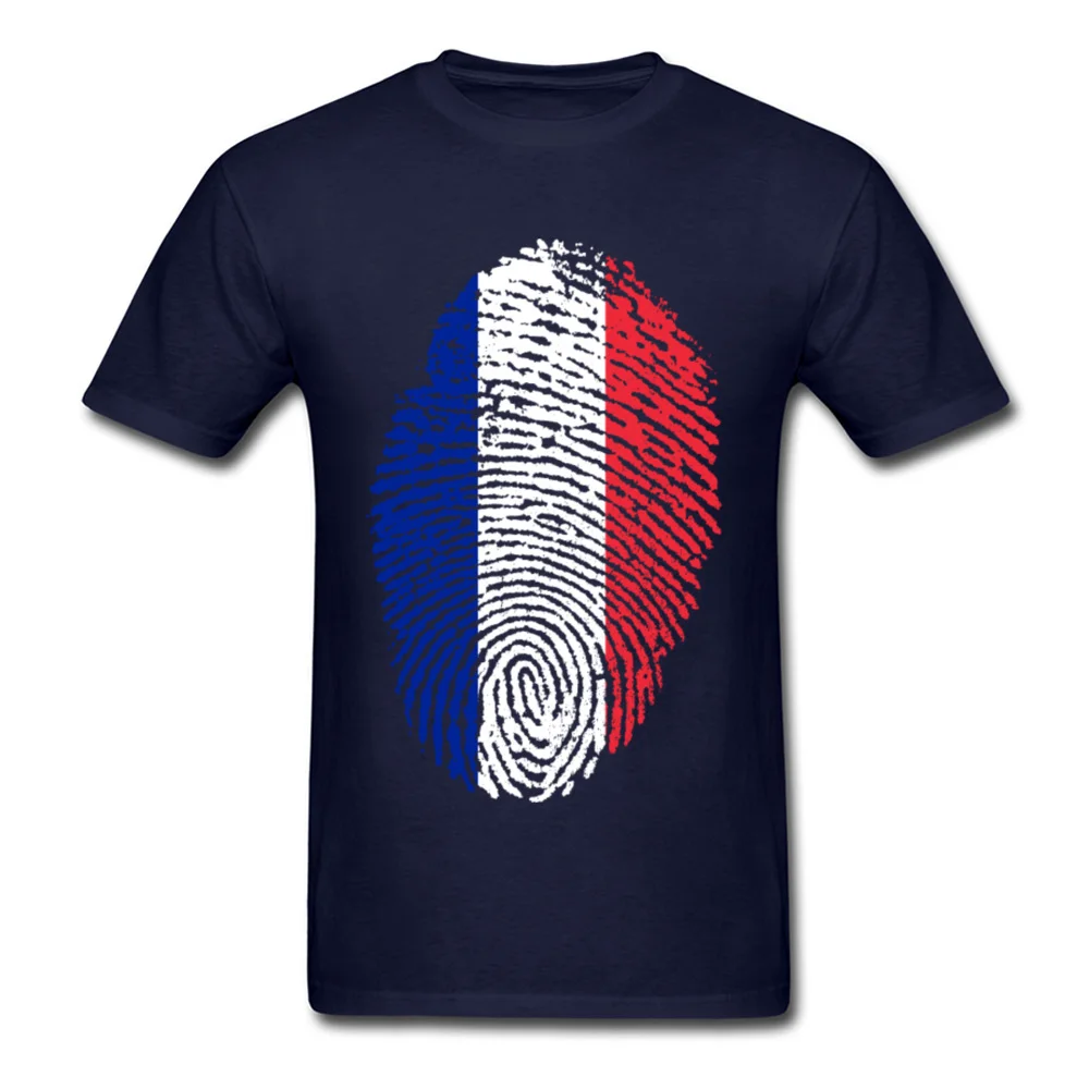 France Flag Fingerprint_navy