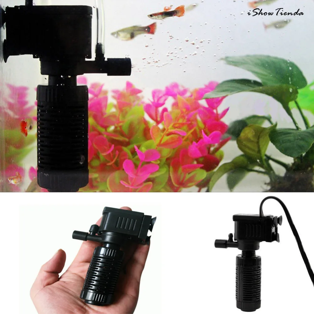 3in1 Aquarium Internal Filter Oxygen Submersible Water Pump For Fish