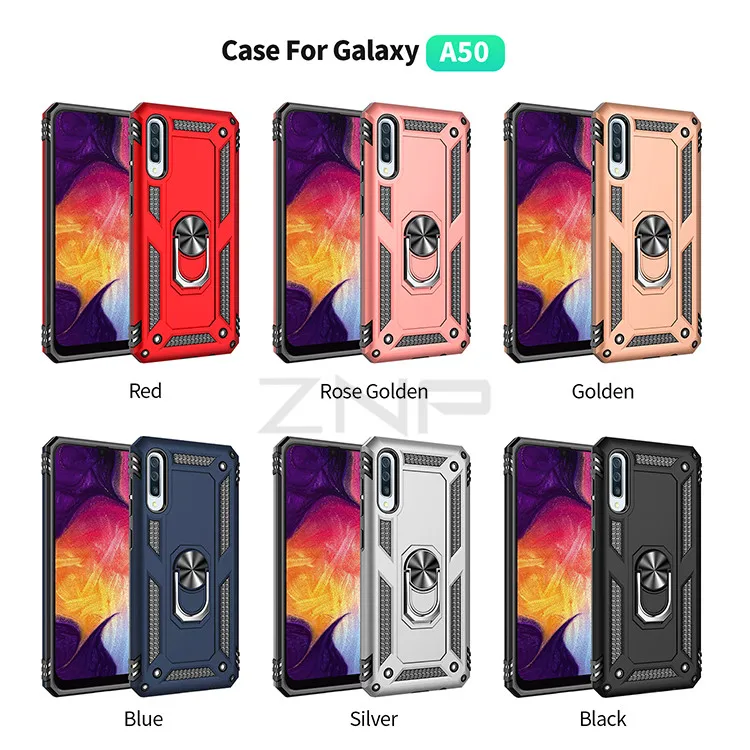 ZNP Shockproof Stand Phone Case For Samsung Galaxy A90 A80 A70 A60 A50 A40 A30 A20 A10 M10 M20 With Holder Ring Armor Cover Case