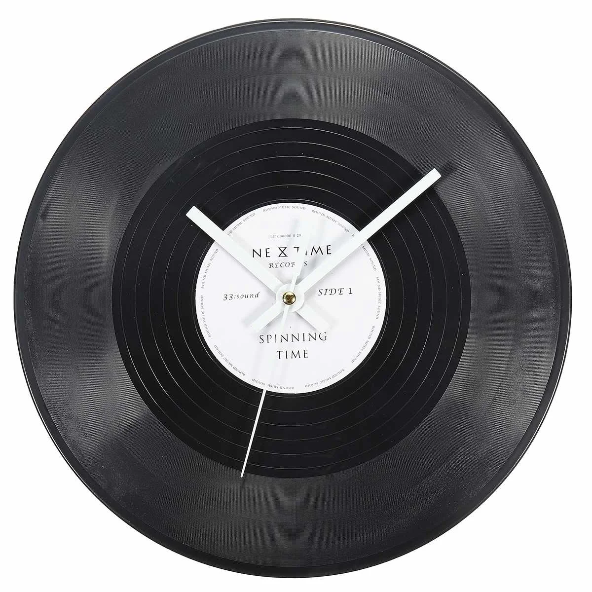 12 ''ручной работы CD черный Виниловая пластинка настенные часы классический винтажный Ретро Тихая комната современный дизайн украшения дома