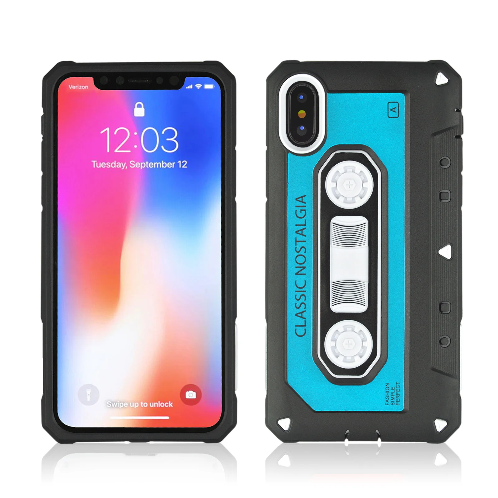 Vintage Magnetic Tape Cassette TPU Silicone Black Cases for iphone XS X 6 7 8 6s Plus Soft Phone case Case |