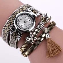 2017 Women’s Watches Hanging Ear Leather Ladies Wrist Watch Women Relogio Feminino Female Clock Saat Bayan Kol Saati Dropship