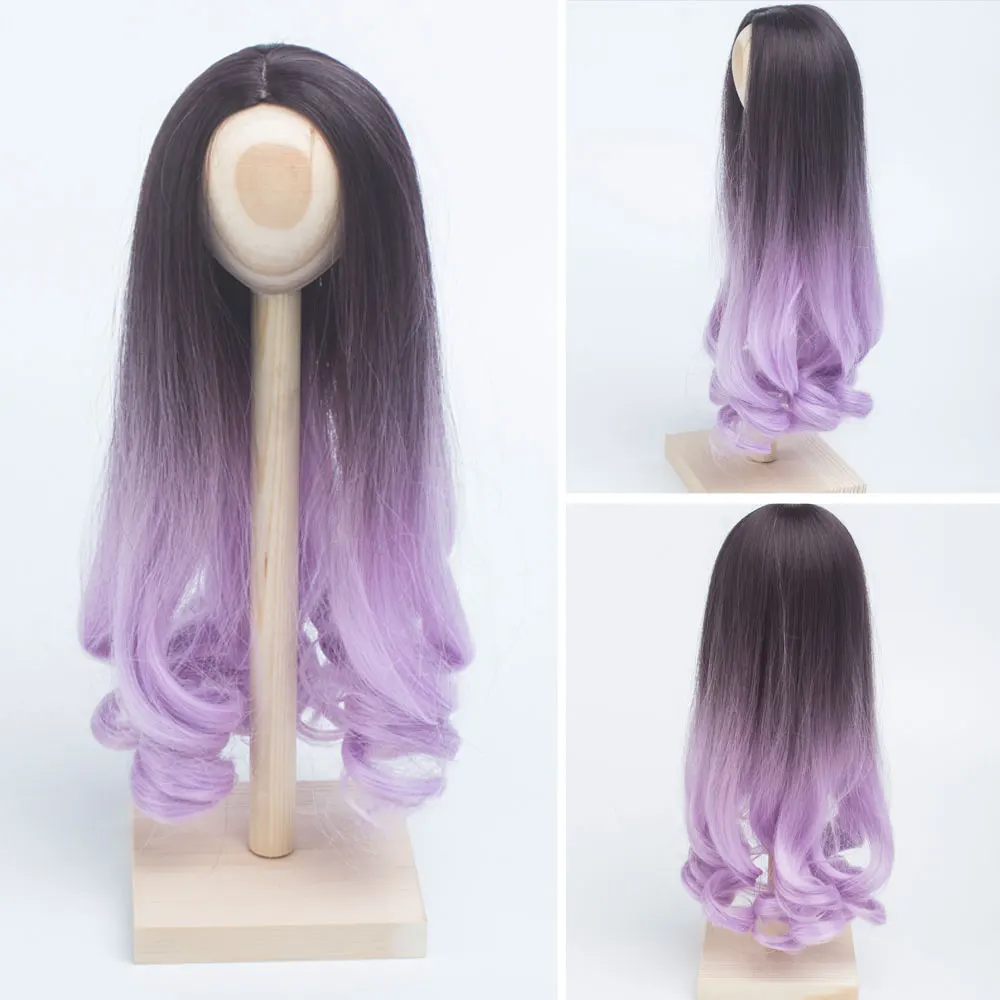 BJD/SD кукольные парики длинные вьющиеся волосы белого и зеленого цвета Омбре для 1/3 1/4 1/6 аксессуары для кукол