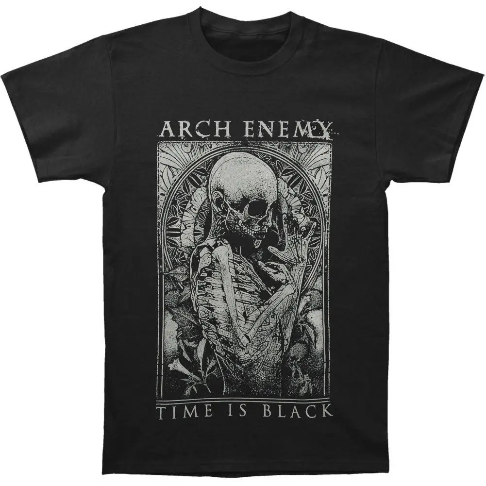 Arch Enemy Men's Time Is Black T-shirt -Large 2018 Summer New Brand T Shirt Men Hip Hop T-Shirt Casual Fitness | Мужская одежда