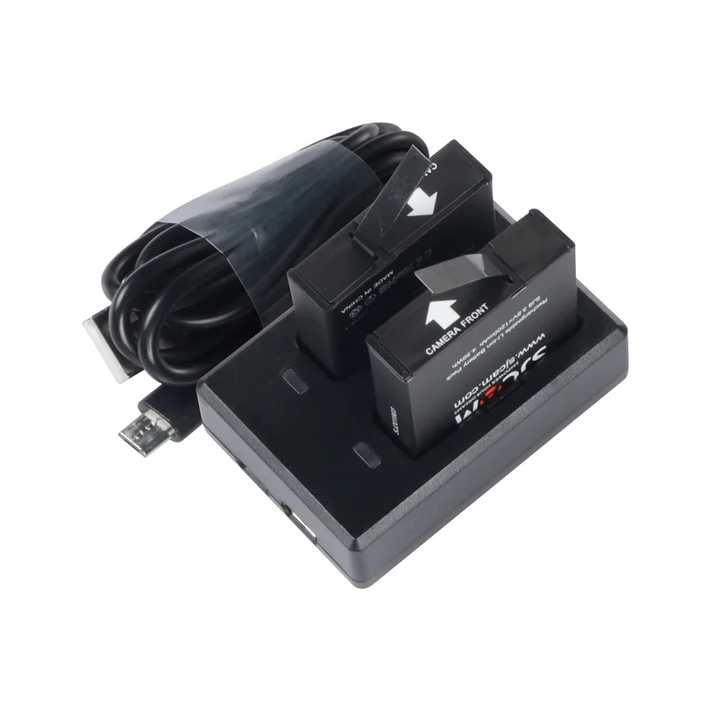 SJ8 двойное зарядное устройство + 2шт 1200mAh литий ионный аккумулятор для SJCAM Pro / Plus Air