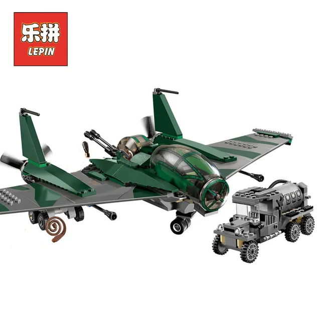 

LEPIN 31002 Military War Fighter Building Blocks Bricks World War 2 Plane Educational 3D Model Toys 7683 to children toys