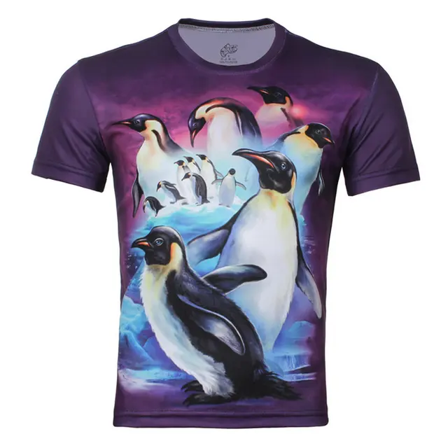 Purple penguin Printed Children Animal 