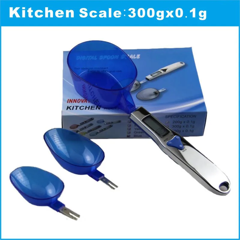 

Electronic LCD Digital Kitchen Scale with 3pcs Spoons 300g x 0.01g Measuring Spoons Scale 300/0.1g Cooking Baking Tool