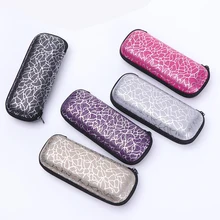 HOOH новая портативная прямоугольная коробка для очков на молнии в полоску унисекс защитная коробка для солнцезащитных очков Жесткий Чехол для очков контейнер