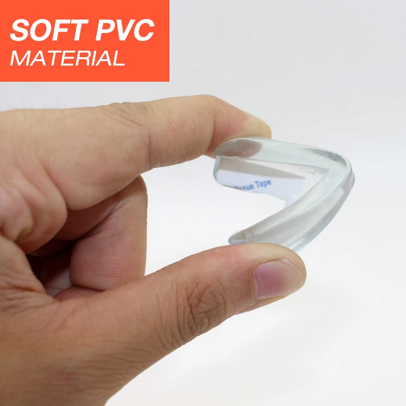4Pcs Child Baby Safety Transparent Silicone Protector Table Corner Protection Cover Children Anticollision Edge  Corner Guards 